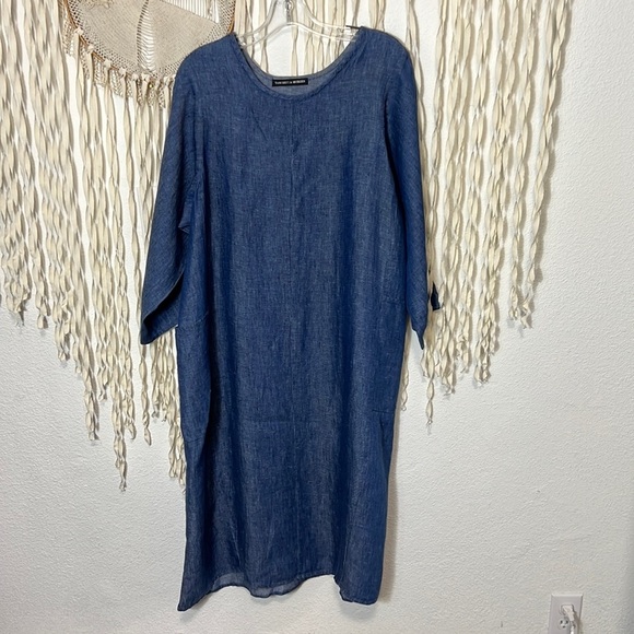 SOLD Tancredi & Morgen Chambray Lightweight Garden Dress O/S - Picture 5 of 9